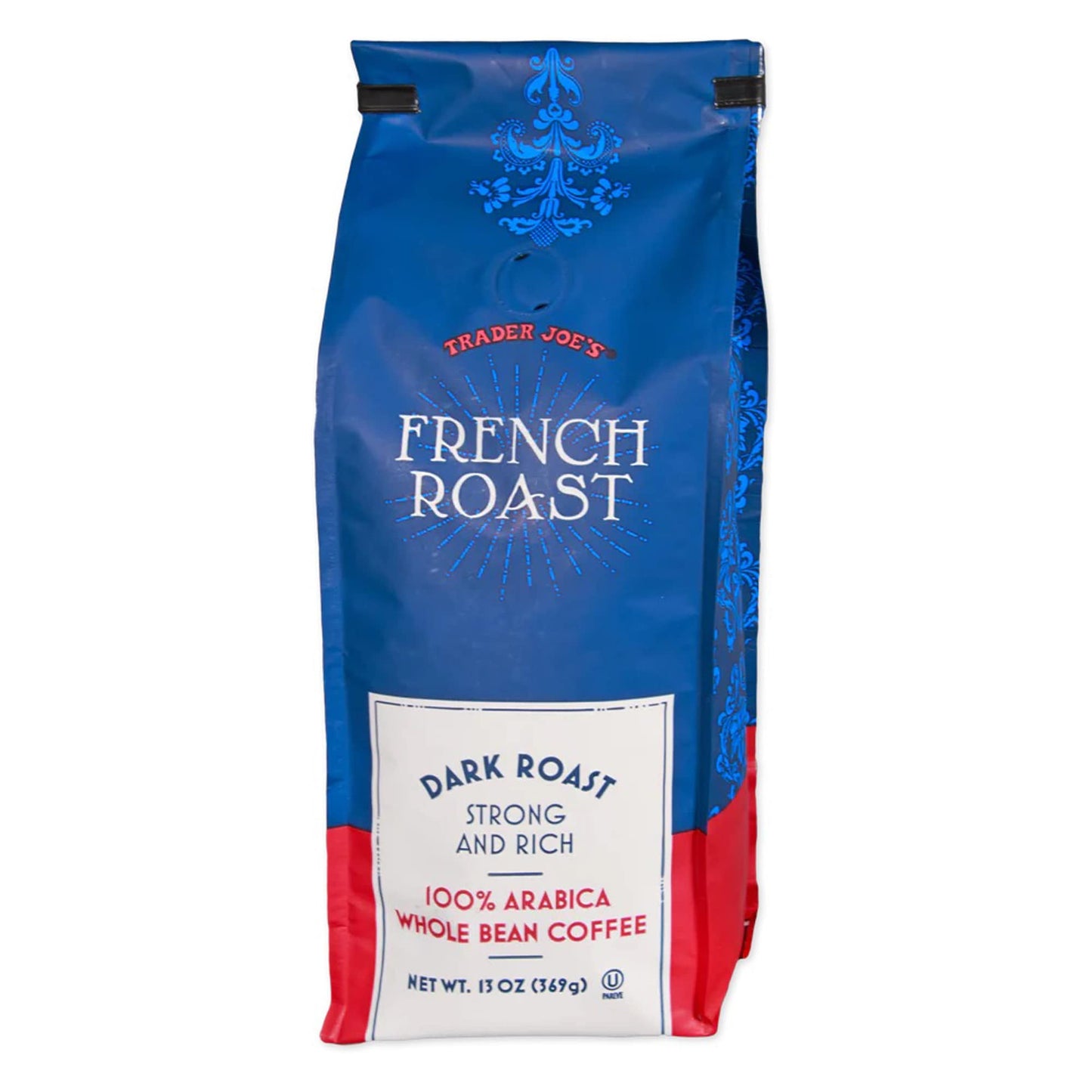 Trader Joe's French Roast Whole Bean Coffee, Strong and Rich, 100% Arabica, 13 oz.