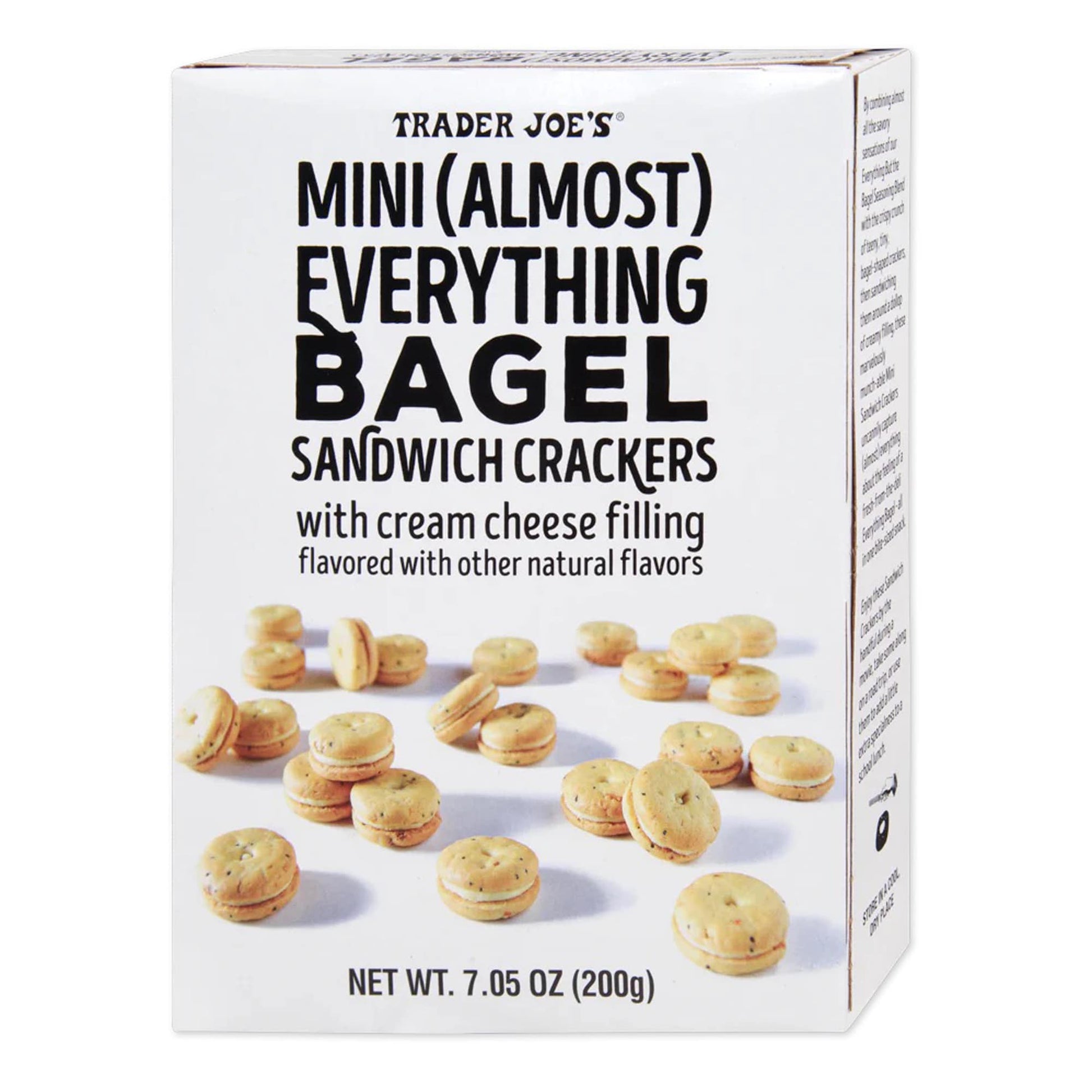 Trader Joe's Mini (Almost) Everything Bagel Sandwich Crackers, Snacks, 7.05 oz.