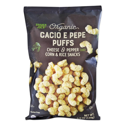 Trader Joe's Organic Cacio e Pepe Puffs, 4.9 oz.