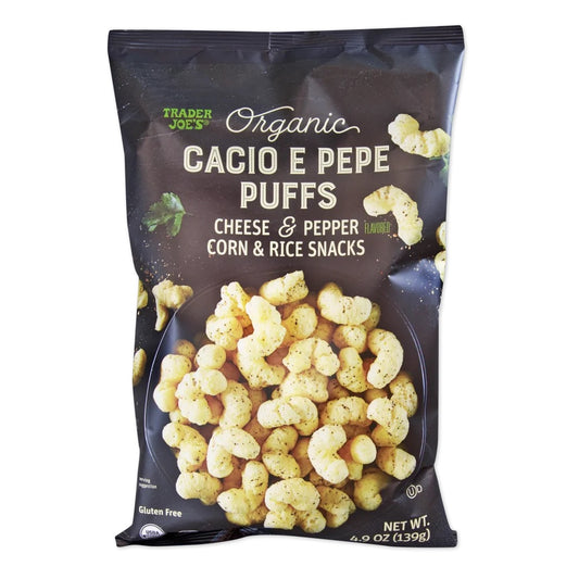 Trader Joe's Organic Cacio e Pepe Puffs, 4.9 oz.