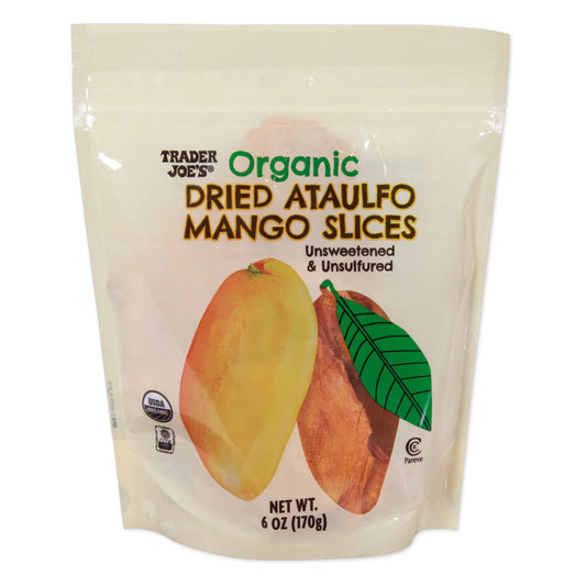 Trader Joe's Organic Dried Ataulfo Mango Slices, Snacks, 6 oz.