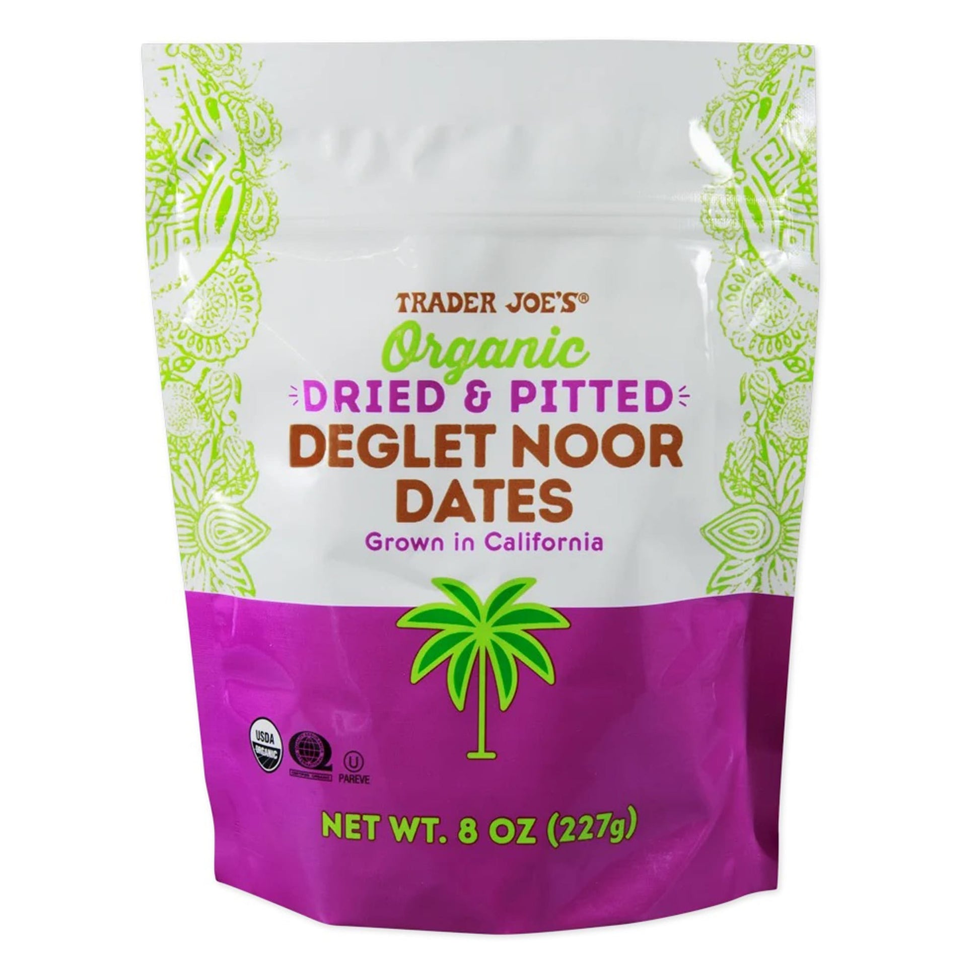 Trader Joe's Organic Dried & Pitted Deglet Noor Dates, Snacks, 8 oz.