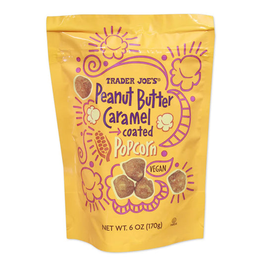 Trader Joe's Peanut Butter Caramel Coated Popcorn, Snacks, 6 oz.