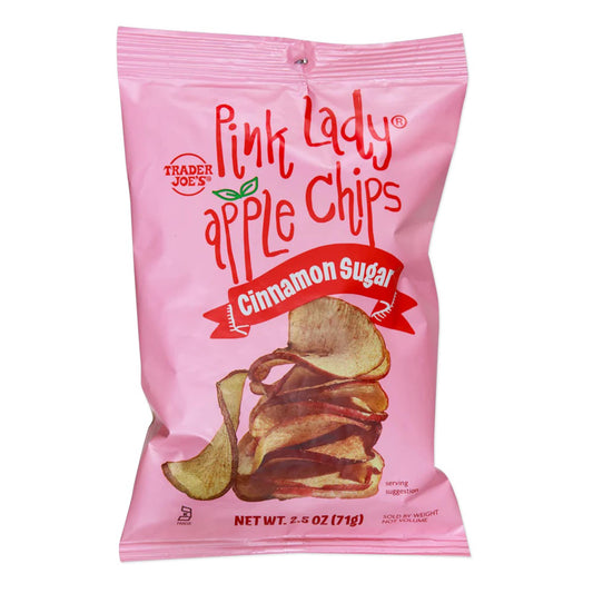 Trader Joe's Pink Lady Apple Chips, Dried Fruits, Snacks, 2.5 oz.