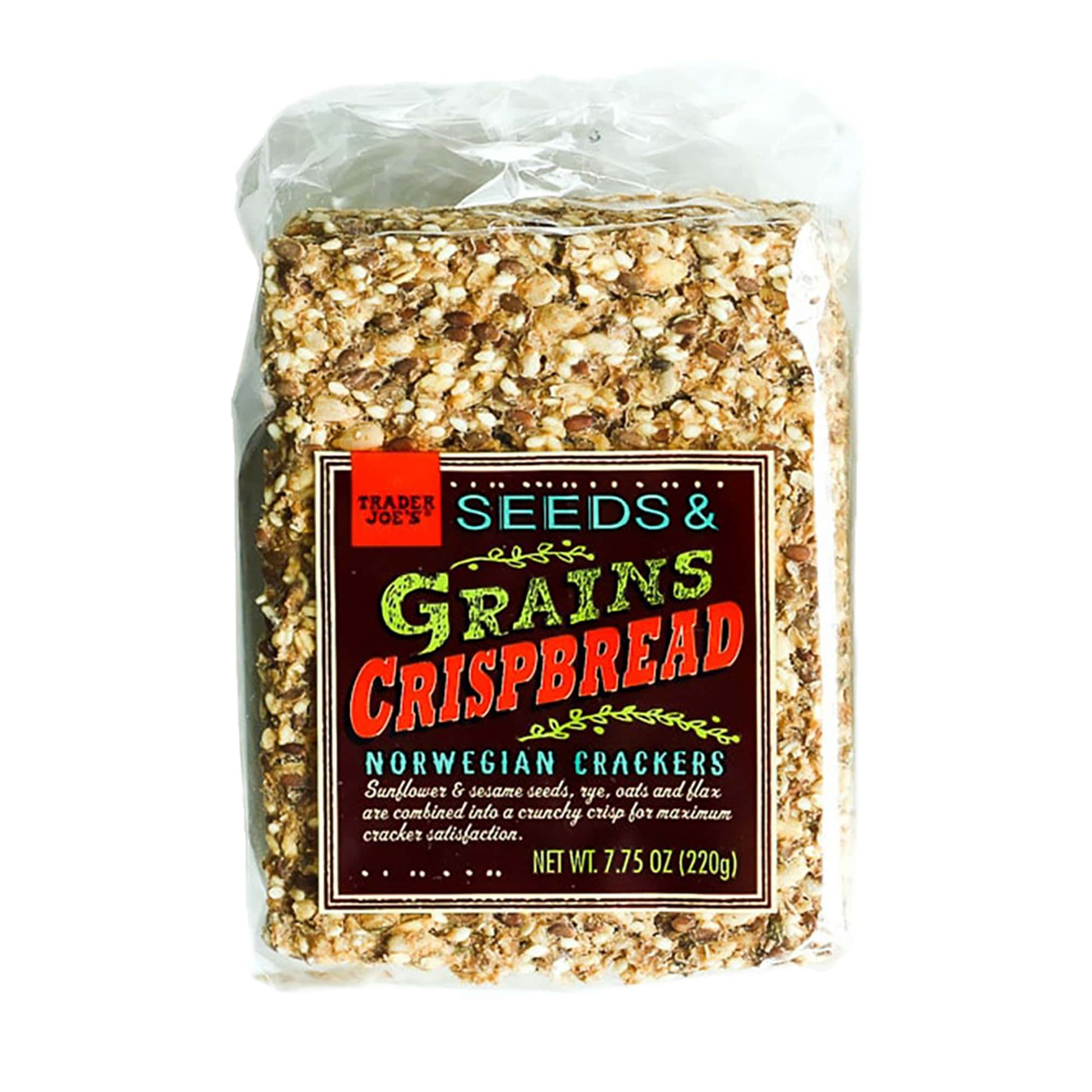 Trader Joe's Seeds and Grains Crispbread Norwegian Crackers, Snacks, 7.75 oz.