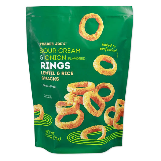 Trader Joe's Sour Cream and Onion Flavored Rings, Snacks, 2.5 oz.