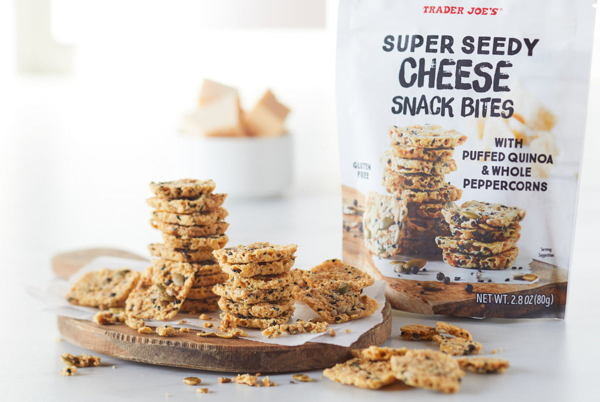 Trader Joe's Super Seedy Cheese Snack Bites, Snacks, 2.8 oz