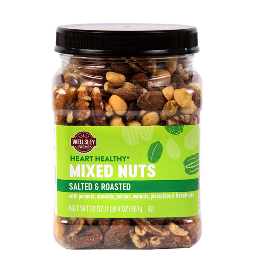 Wellsley Farms Heart Healthy Nut Mix, Snacks, 20 oz.