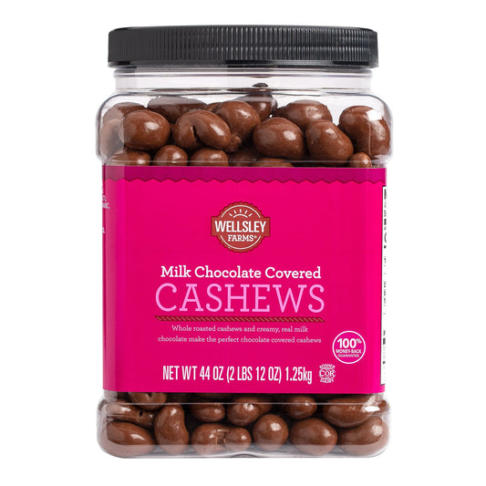 Wellsley Farms Milk Chocolate Covered Cashews, Snacks, Nuts, 44 oz.