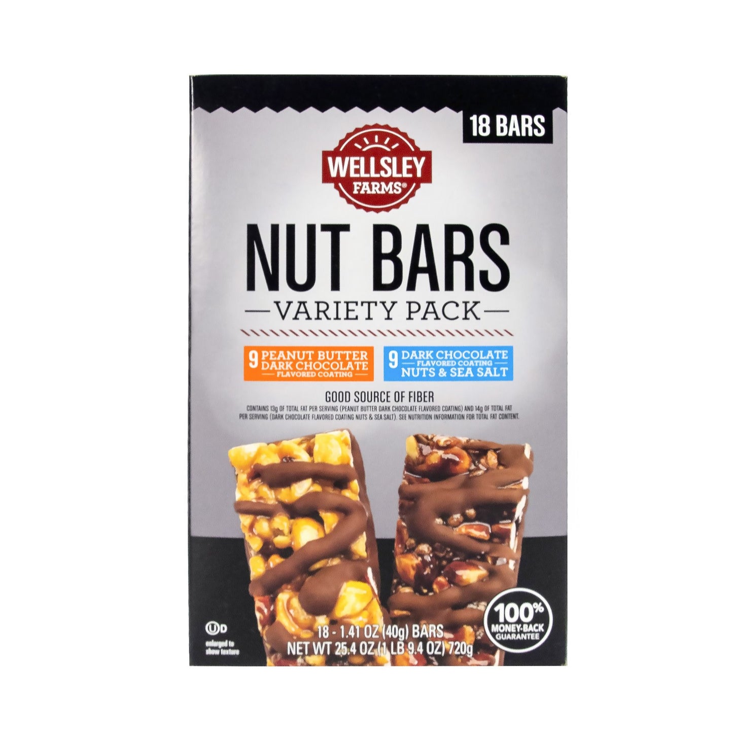 Wellsley Farms Nut Bars Variety Pack, 18 pk.