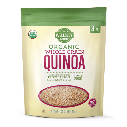 Wellsley Farms Organic Quinoa, Non-GMO, Kosher, Vegan, 3 lb.