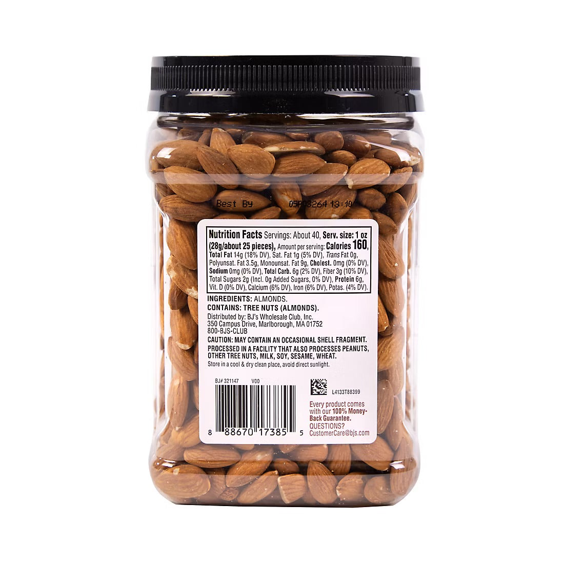 Wellsley Farms Whole Almonds, Snacks,  40 oz.