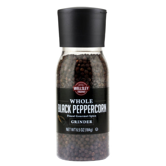 Wellsley Farms Whole Black Peppercorn Grinder, Spices, 6.5 oz.