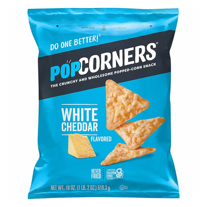 PopCorners White Cheddar Chips, Snacks, 18 oz.